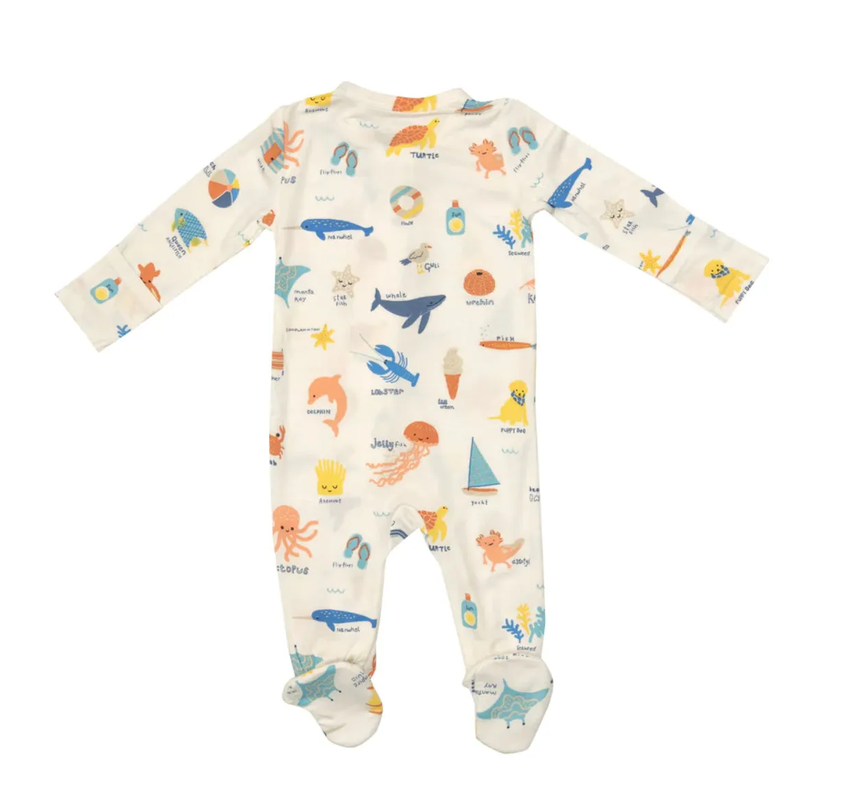 2-Way Zipper Footie Beachside ABC