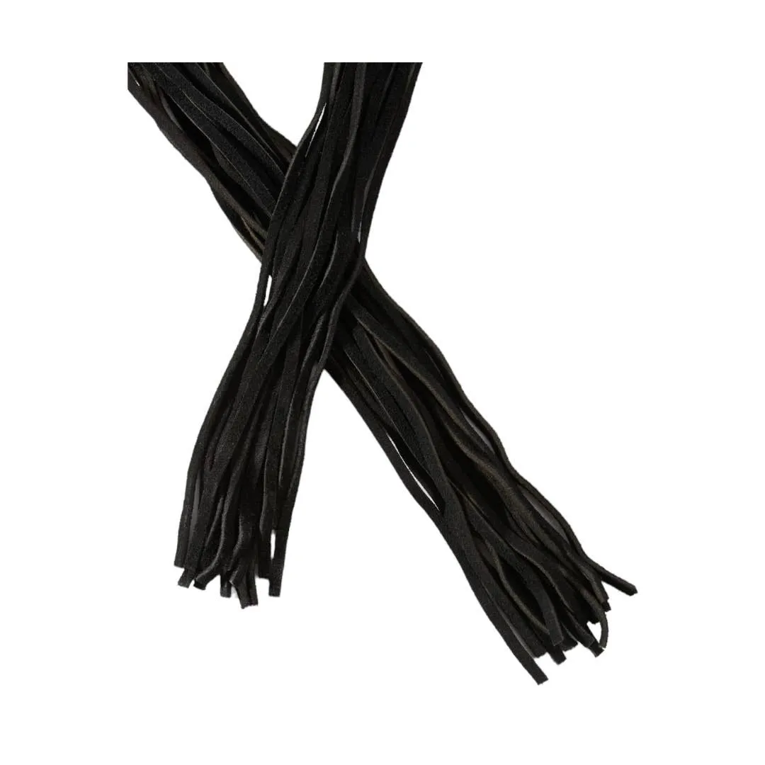 Anthropologie Suede Fringe Tie Belt Plus Size Black New