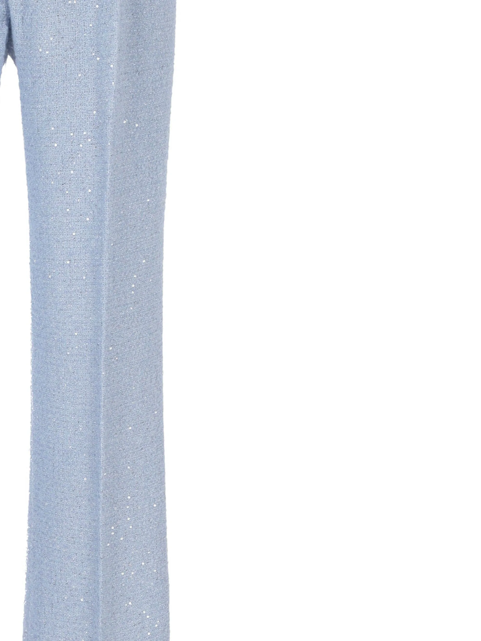 Aqua Blue Tweed Bouclé Pants
