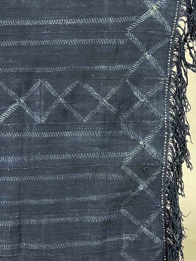 Best Quality Vintage Mossi Indigo Textile "Wrapper" | 58 x 37"