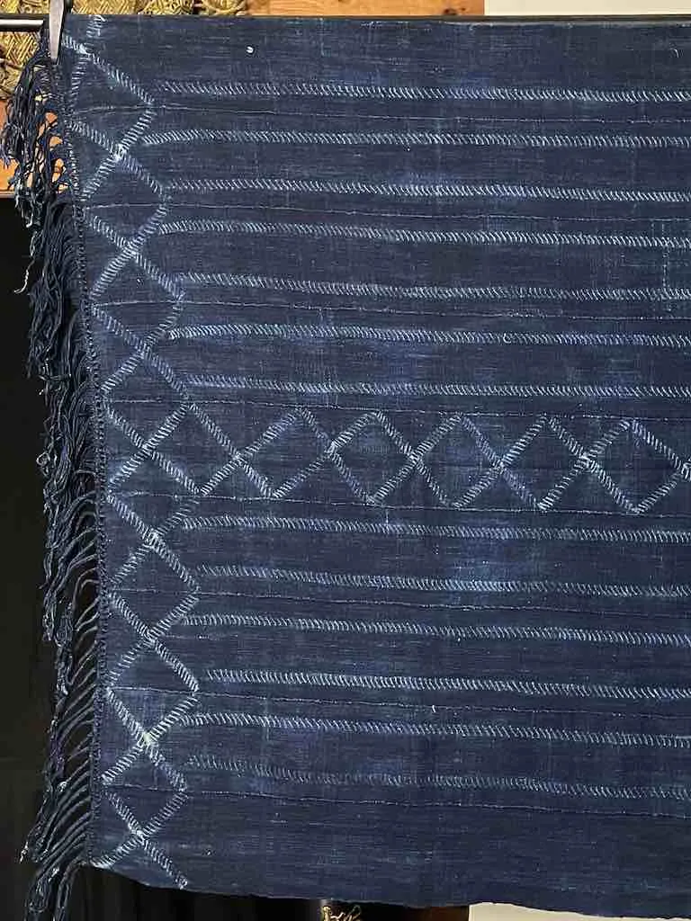Best Quality Vintage Mossi Indigo Textile "Wrapper" | 58 x 37"