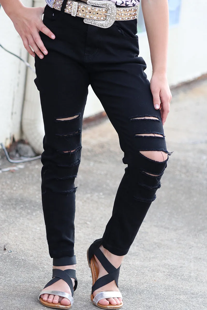 Black ripped skinny jeans. PNG25133063 amy