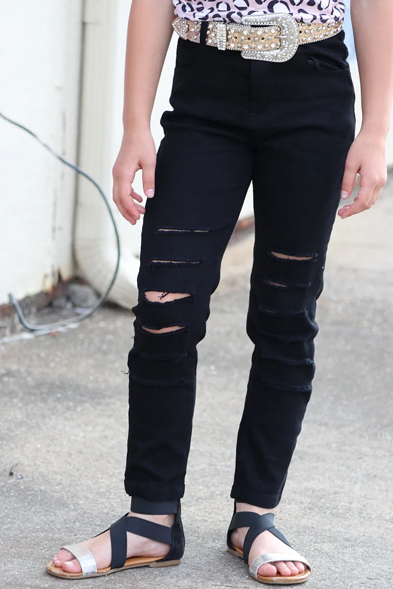 Black ripped skinny jeans. PNG25133063 amy