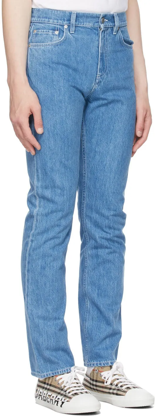 Burberry Blue Straight Fit Jeans