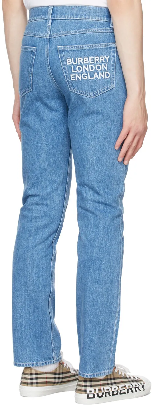 Burberry Blue Straight Fit Jeans