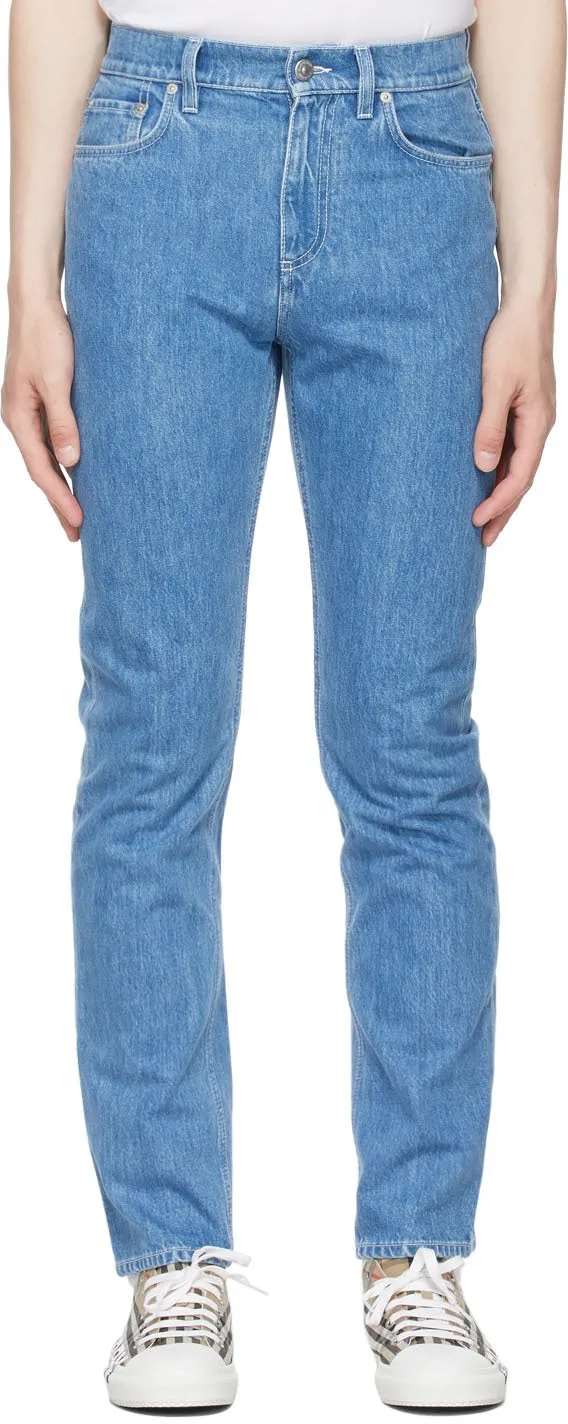 Burberry Blue Straight Fit Jeans