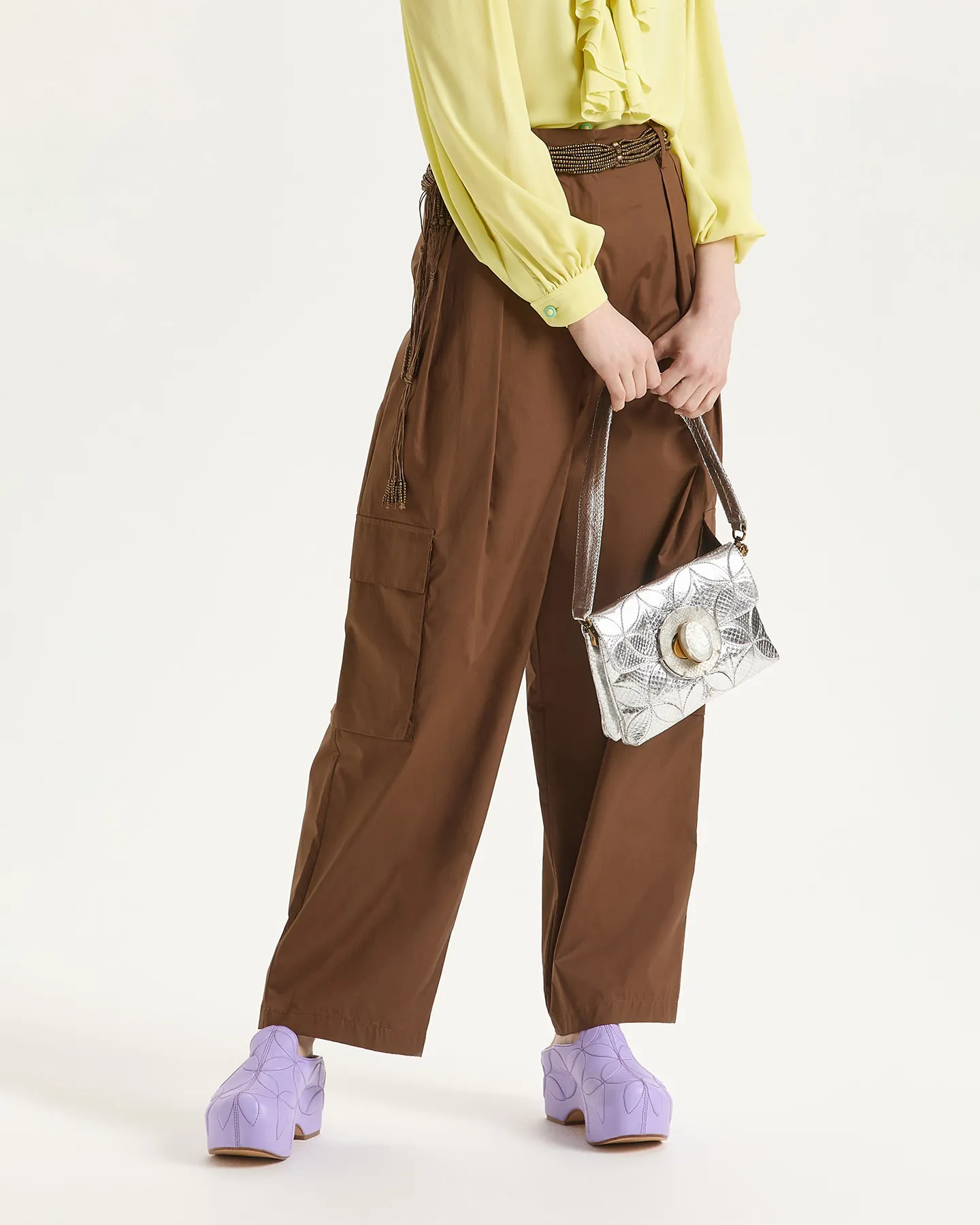 CARGO POPELINE TROUSER - COCOA
