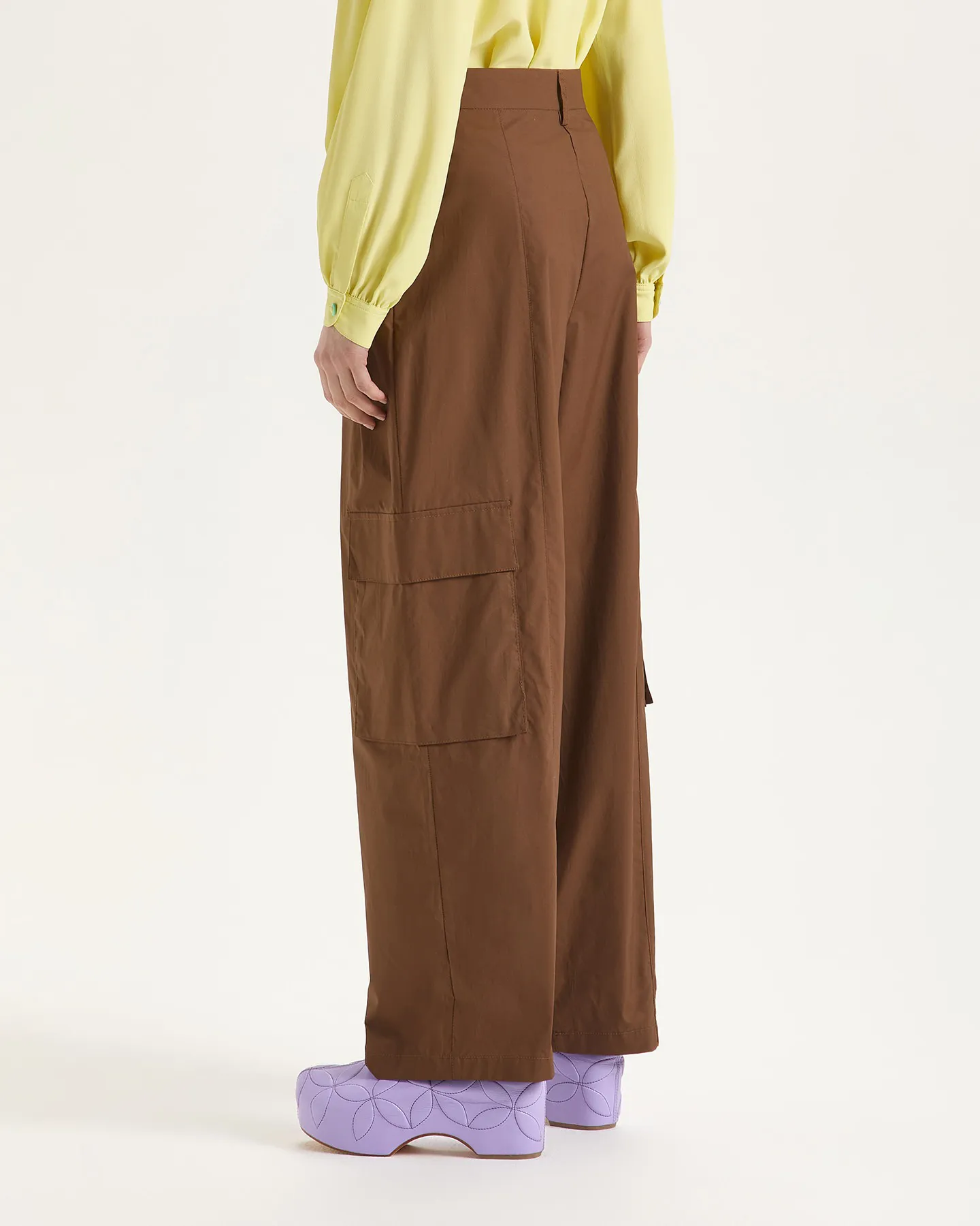 CARGO POPELINE TROUSER - COCOA