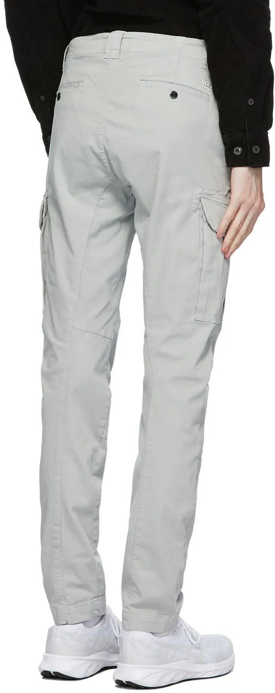 C.P. Company Grey Cotton Gabardine Cargo Pants