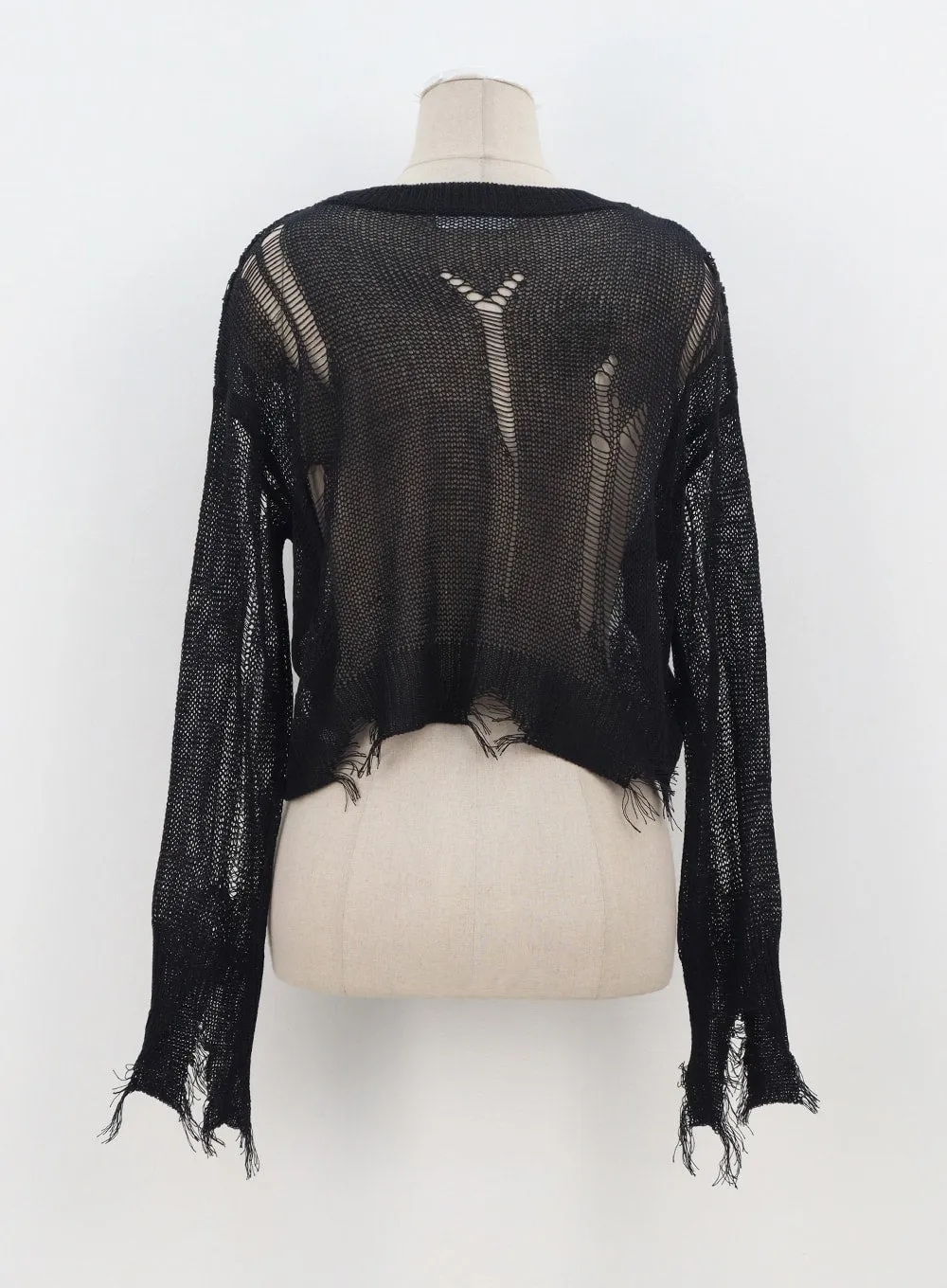 Crewneck Ripped Sweater CA307