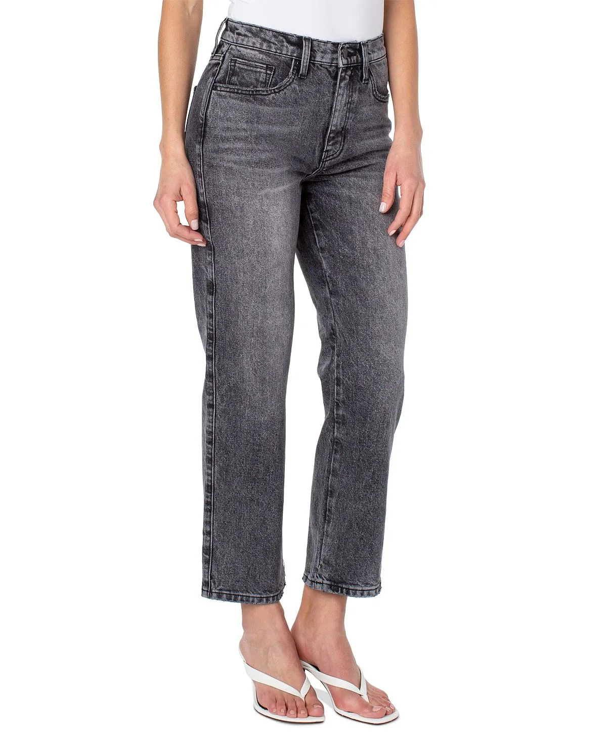 Earnest Sewn Women's Straight Leg Ankle Jeans Gray Size 31