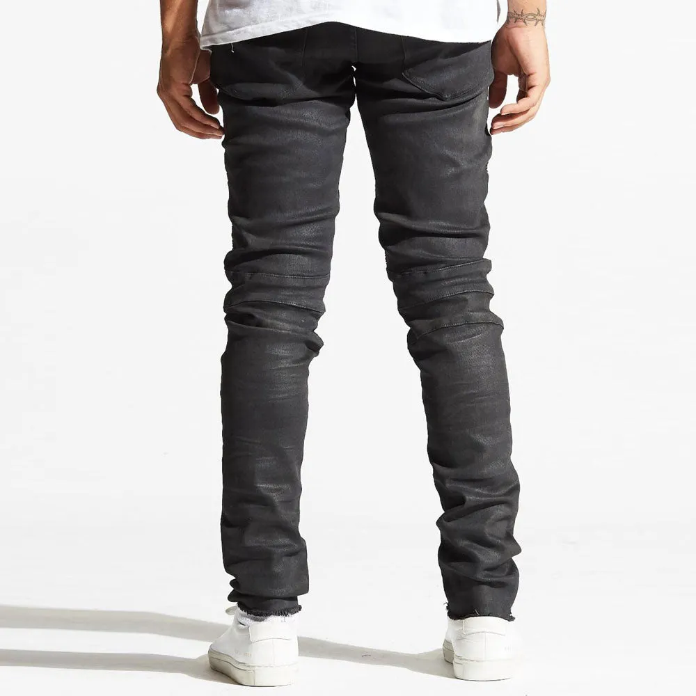Embellish Sacha Biker Denim Jeans in Black