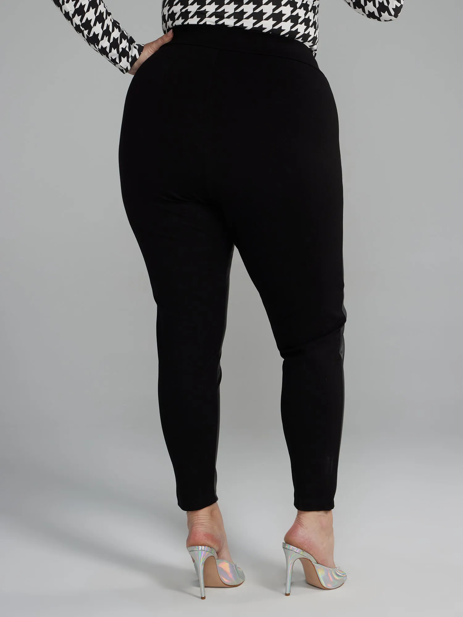 Fashion To Figure - Coated Front Ponte Knit Leggings