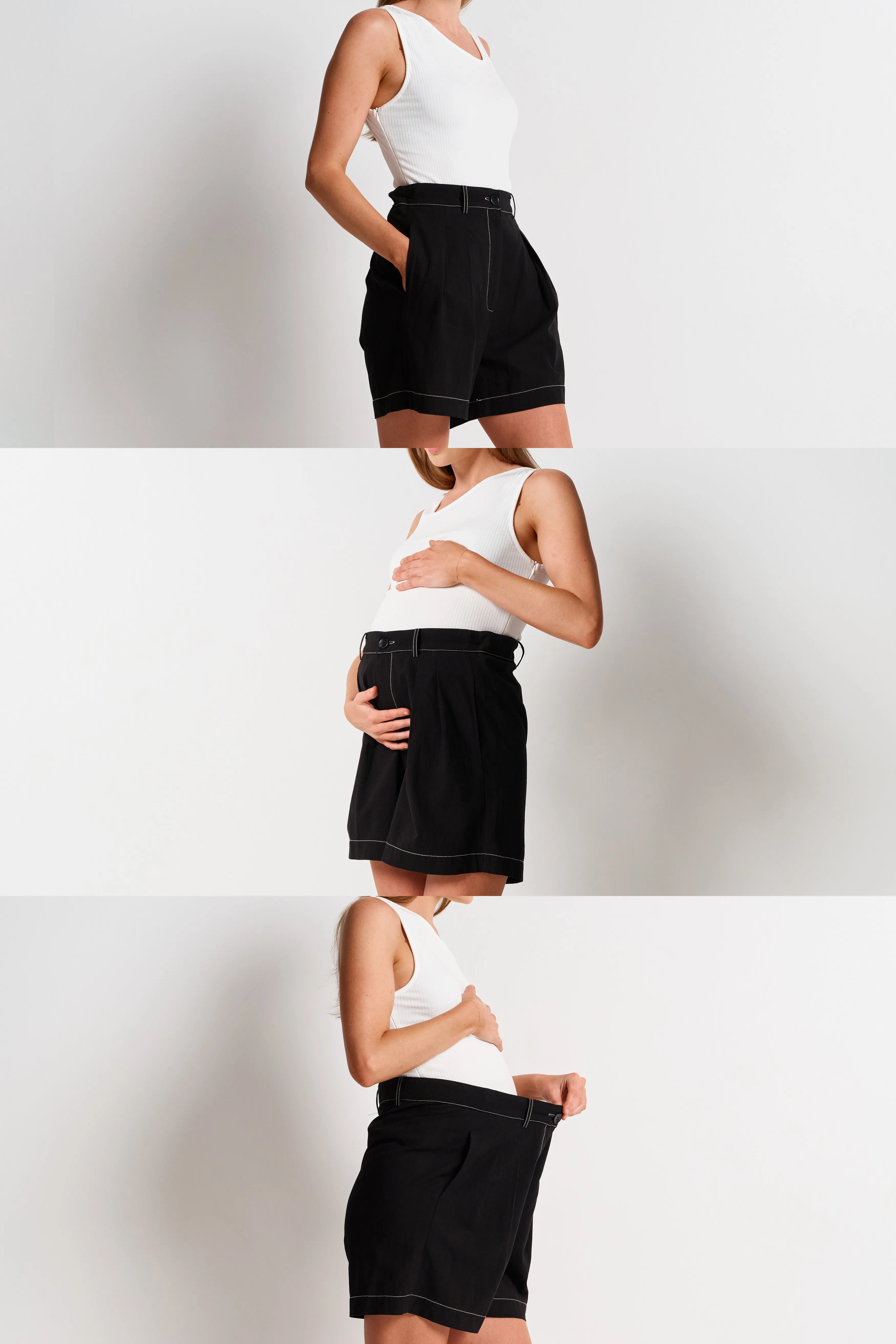 Goldie Adjustable Tailored Short - Black
