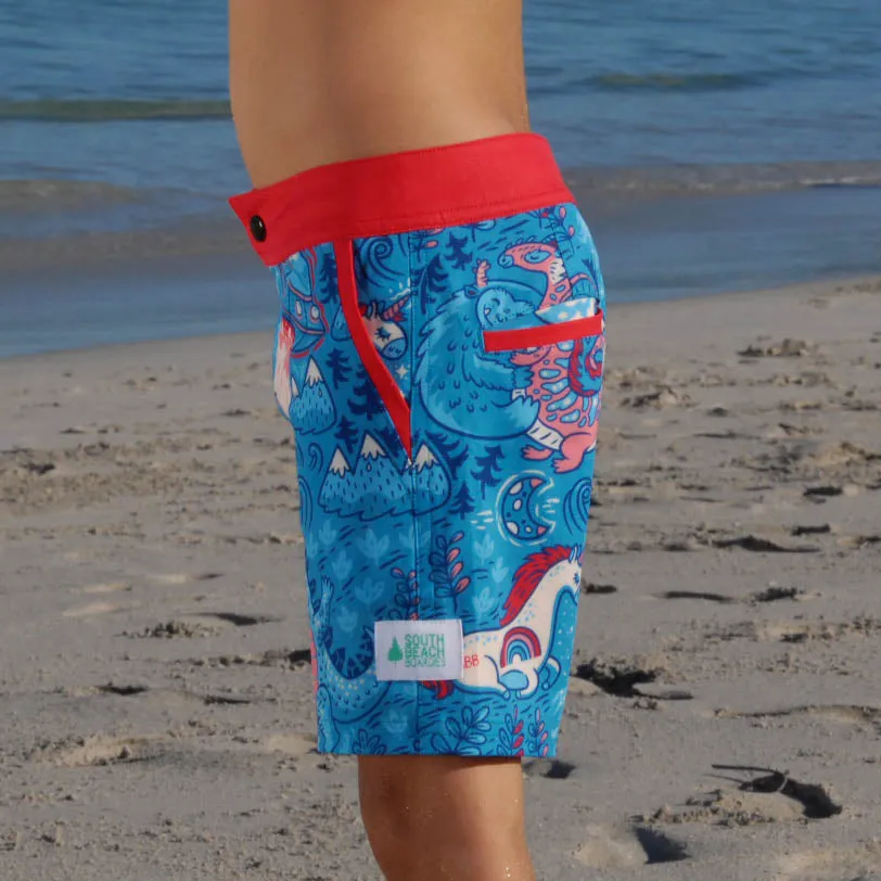 Kids Going Out Boardies: Godzilla & Gang