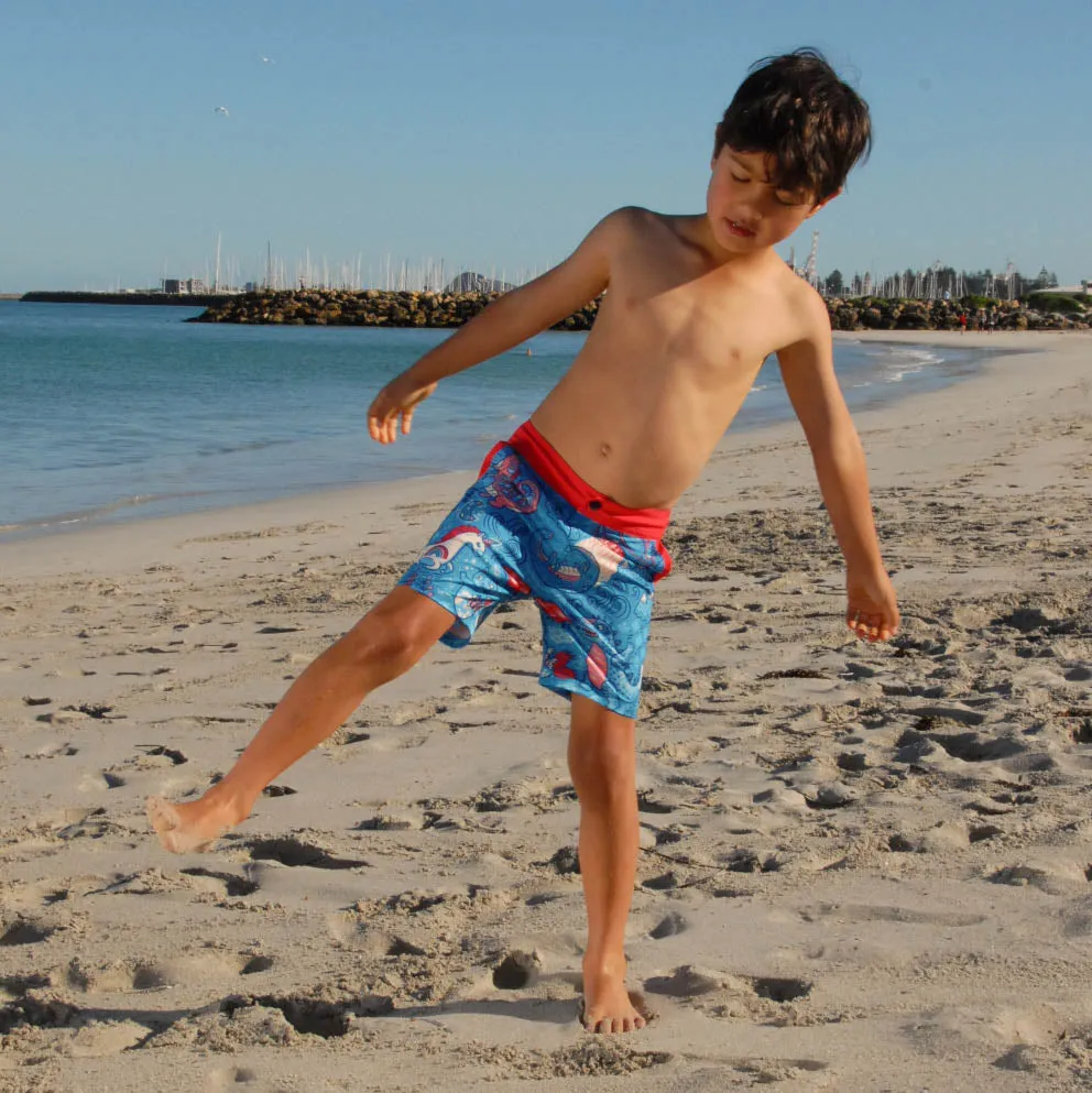 Kids Going Out Boardies: Godzilla & Gang
