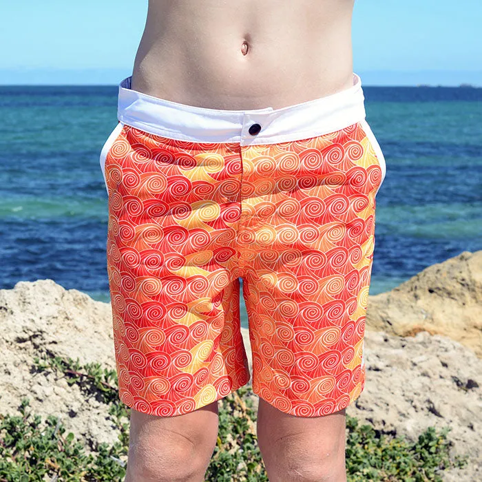 Kids Going Out Boardies: Orange Crush