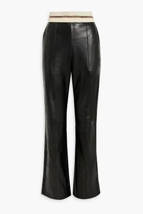 Leather bootcut pants HELMUT LANG, black