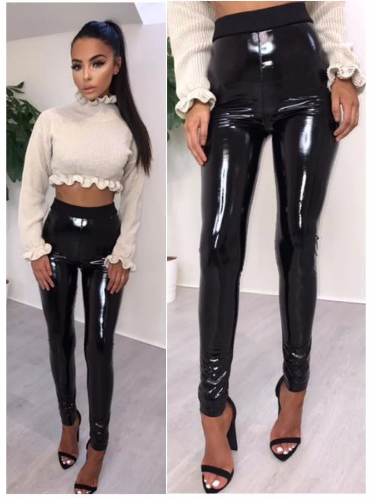 Leggings Wet Look PU Leather