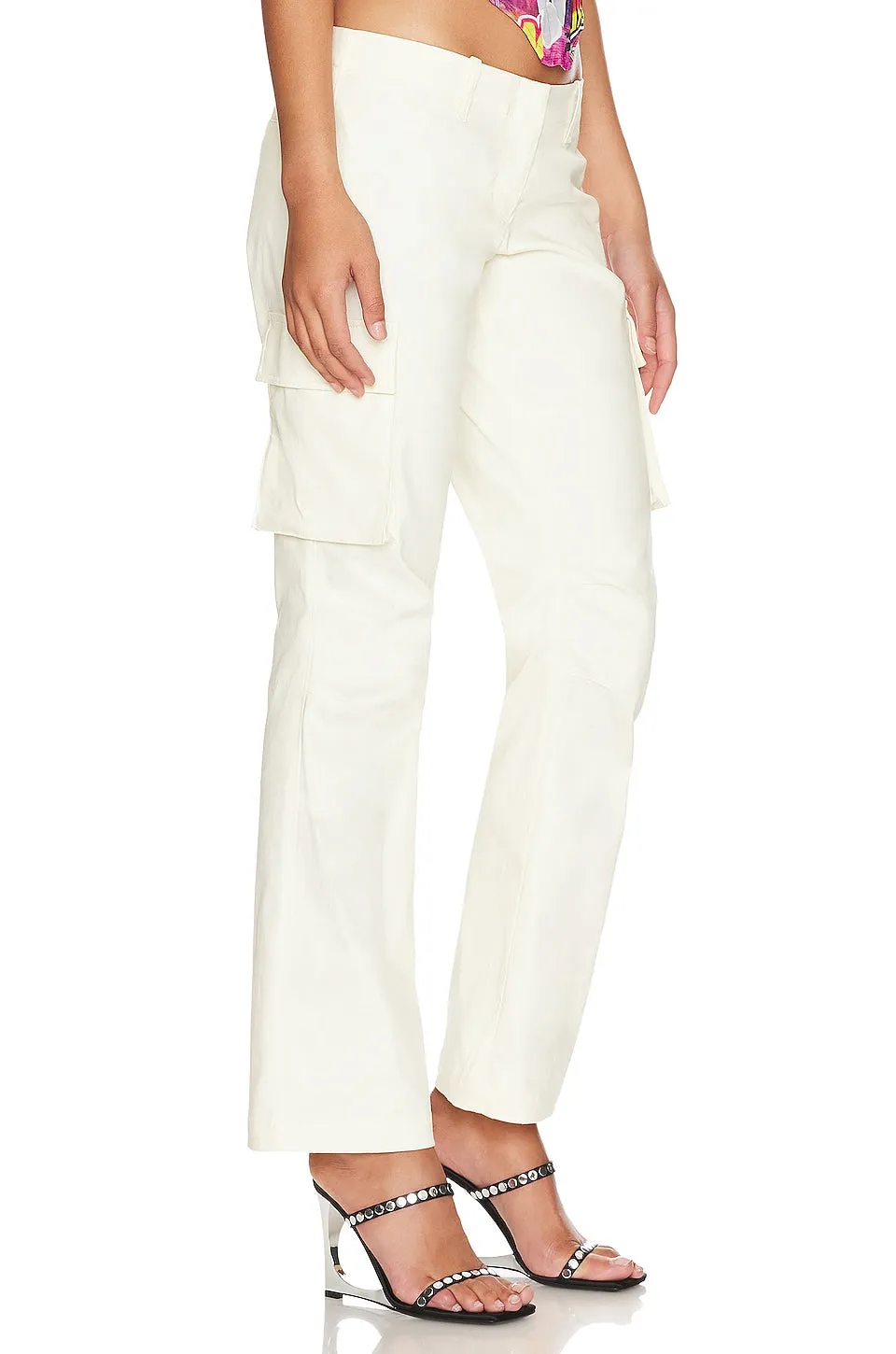Miaou Raven Cargo Pants, Creme