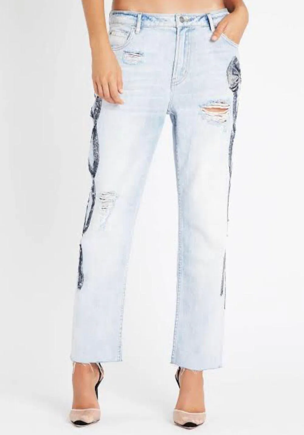 NEW - Sass & Bide 'Bow Friend' Sequin Jeans -Size 24