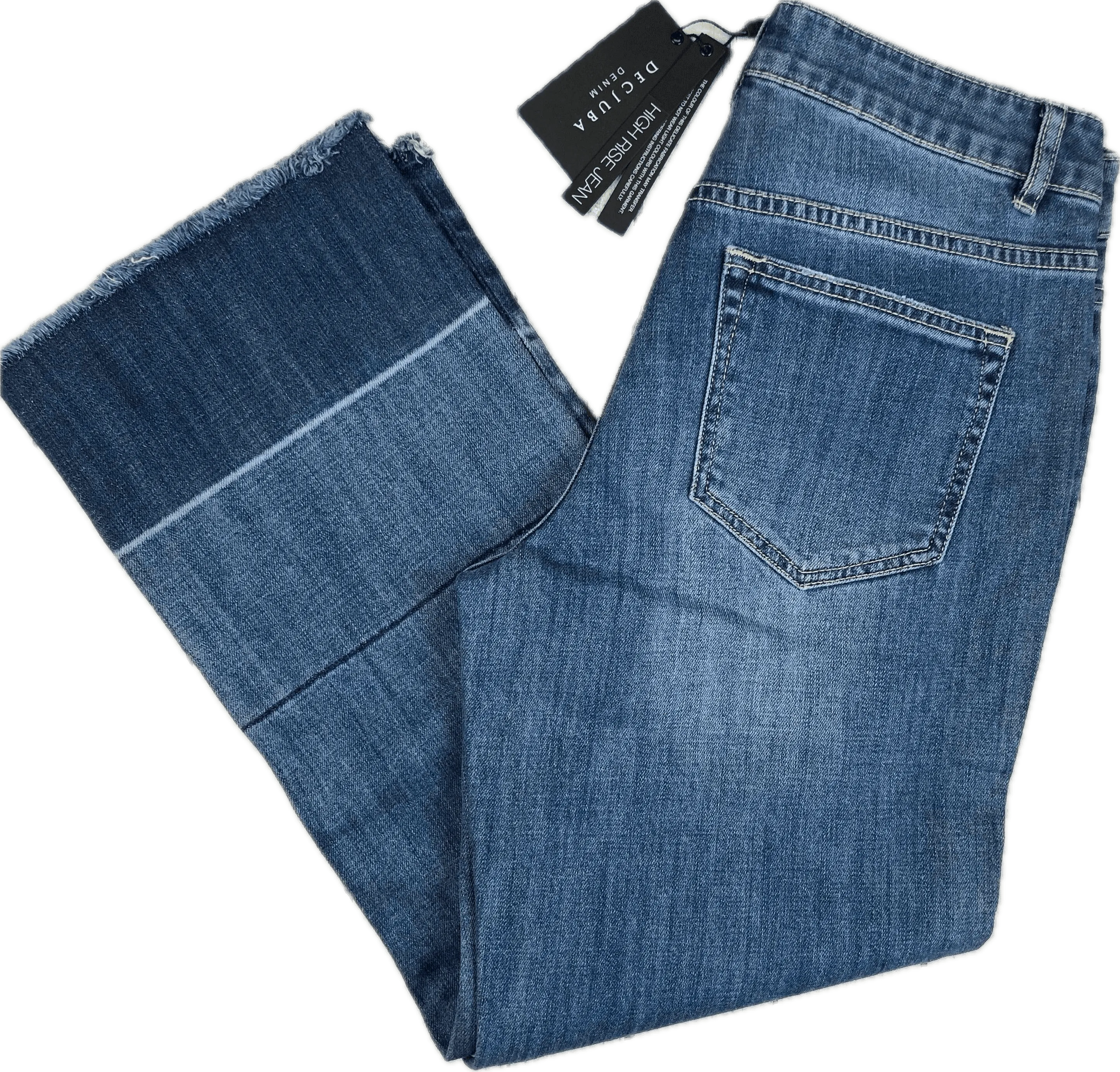 NWT - Decjuba  High Rise Cropped Straight Jeans Size- 28