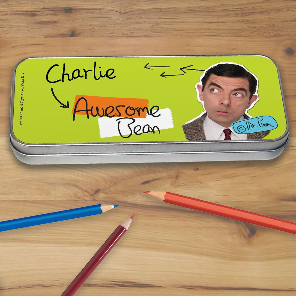 Personalised Awesome Bean Pencil tin