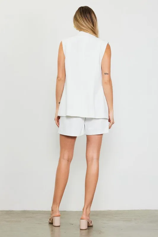 Portia Tailored Shorts in White