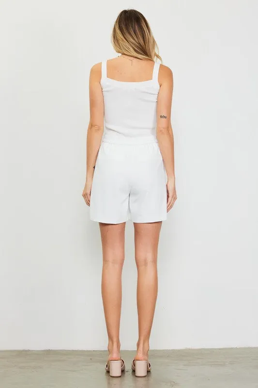 Portia Tailored Shorts in White