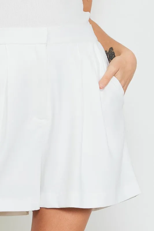 Portia Tailored Shorts in White