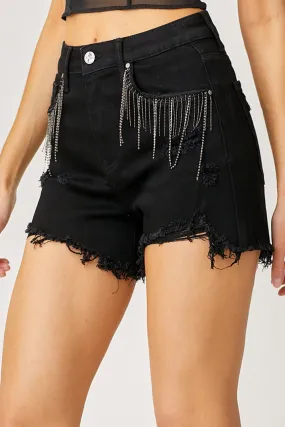 *Risen Rhinestone Glamour Shorts