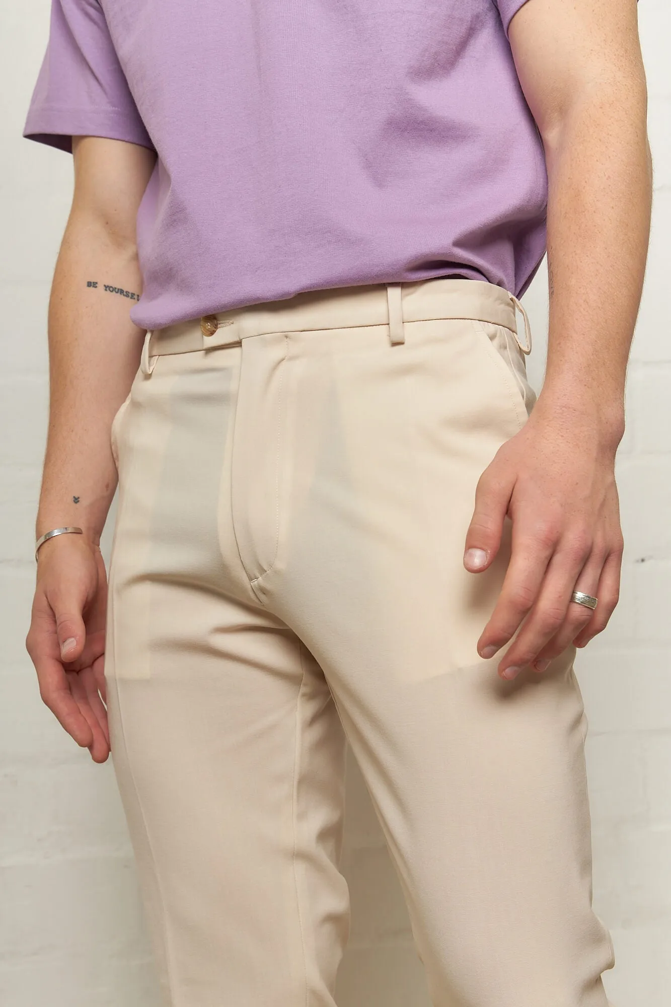Ryle Bootcut Trousers Cream