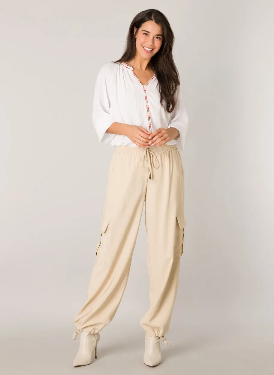 Sarah Essential - Cargo Trousers in a Supple Fabric