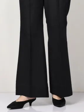 Silk Bootcut Pants - Black