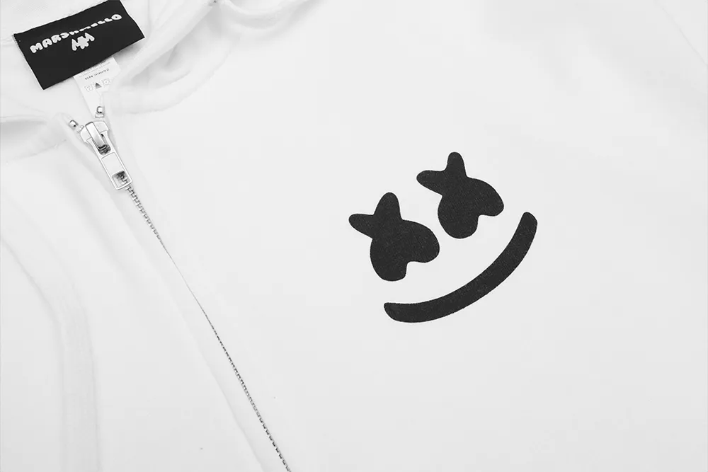 Smile Crest Zip-Up Hoodie