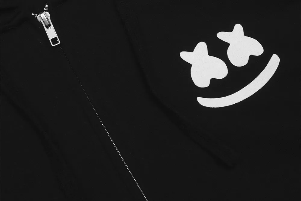 Smile Crest Zip-Up Hoodie