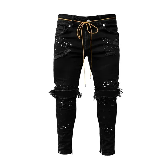 Sneakerhill Ripped Hole Jeans K09