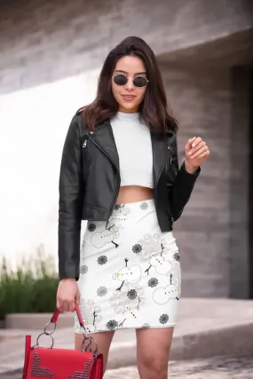Snowman Pattern Poster Pencil Skirt