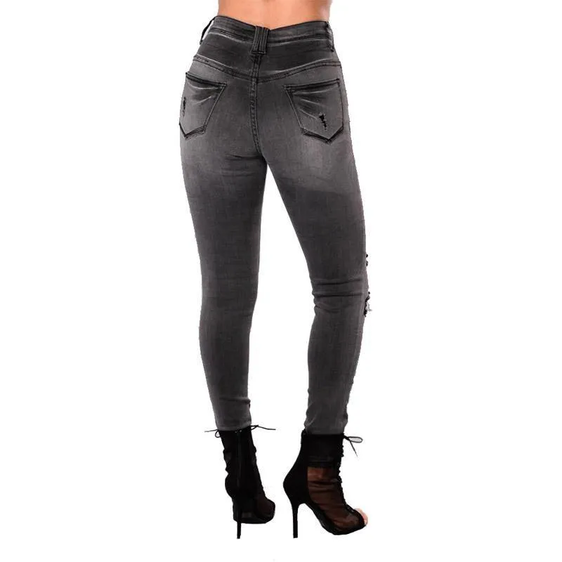 Stretch Ripped Jeans