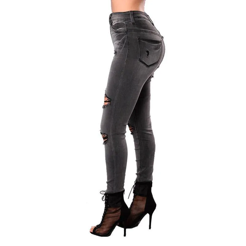 Stretch Ripped Jeans