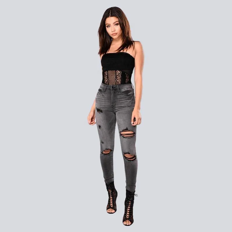 Stretch Ripped Jeans