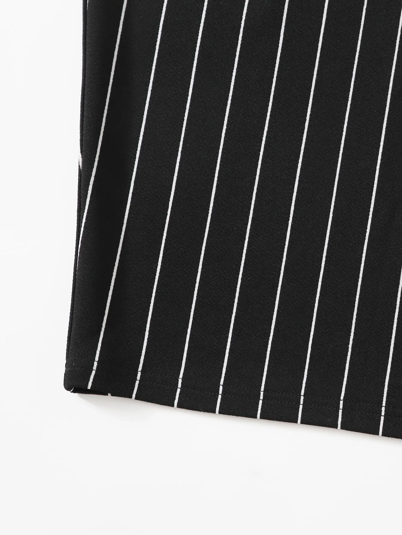 Striped Knot Knee Length Plus Size Skirt