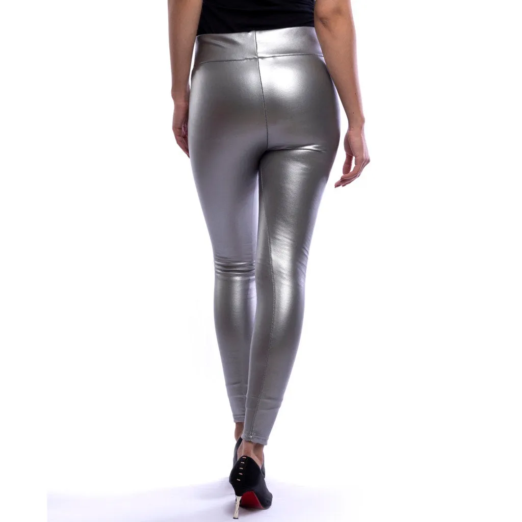 The Latex Leggings In Silver