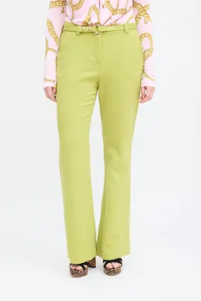 Vintage Green Wool Belted Trouser
