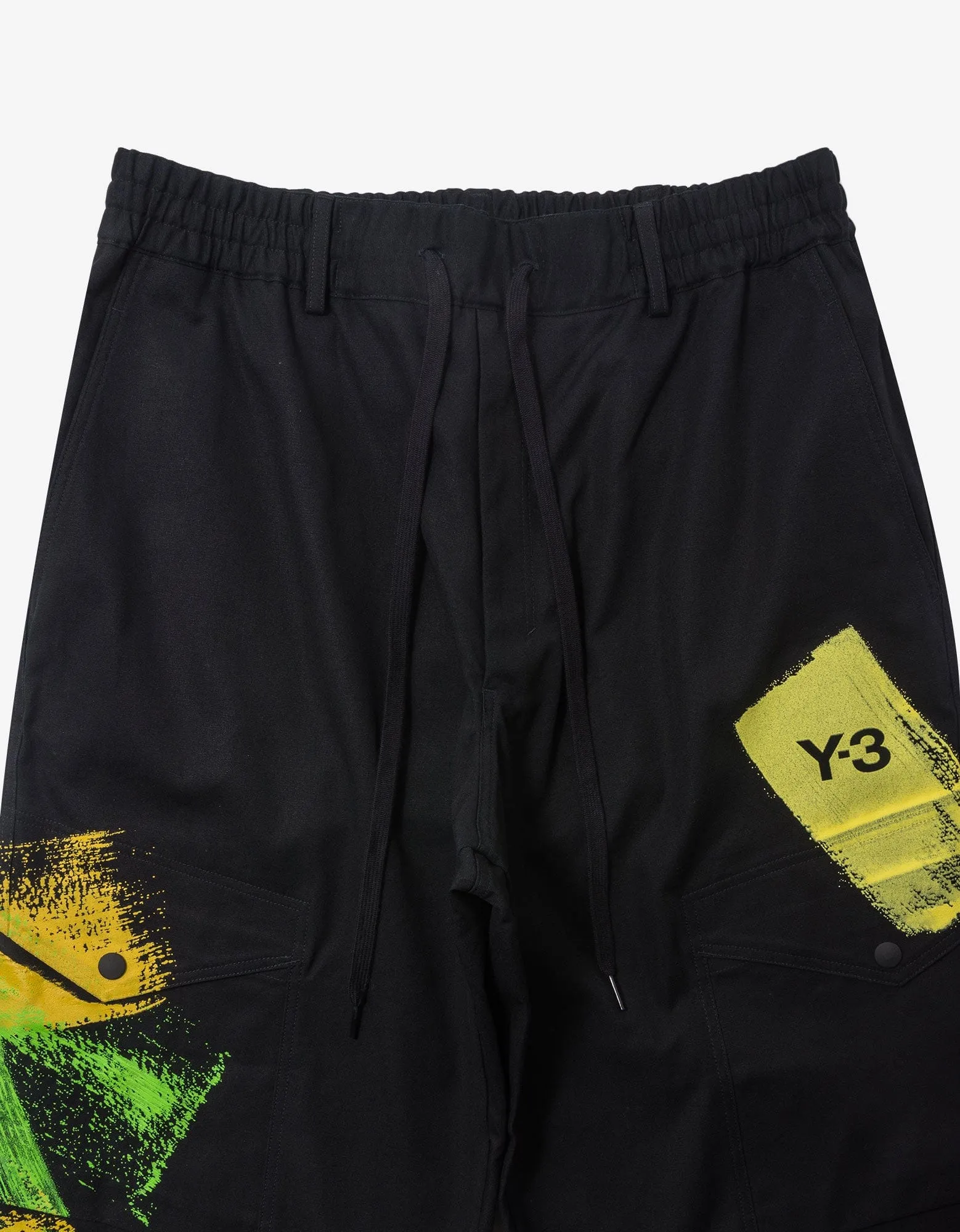 Y-3 Black Graphic Workwear Cargo Trousers