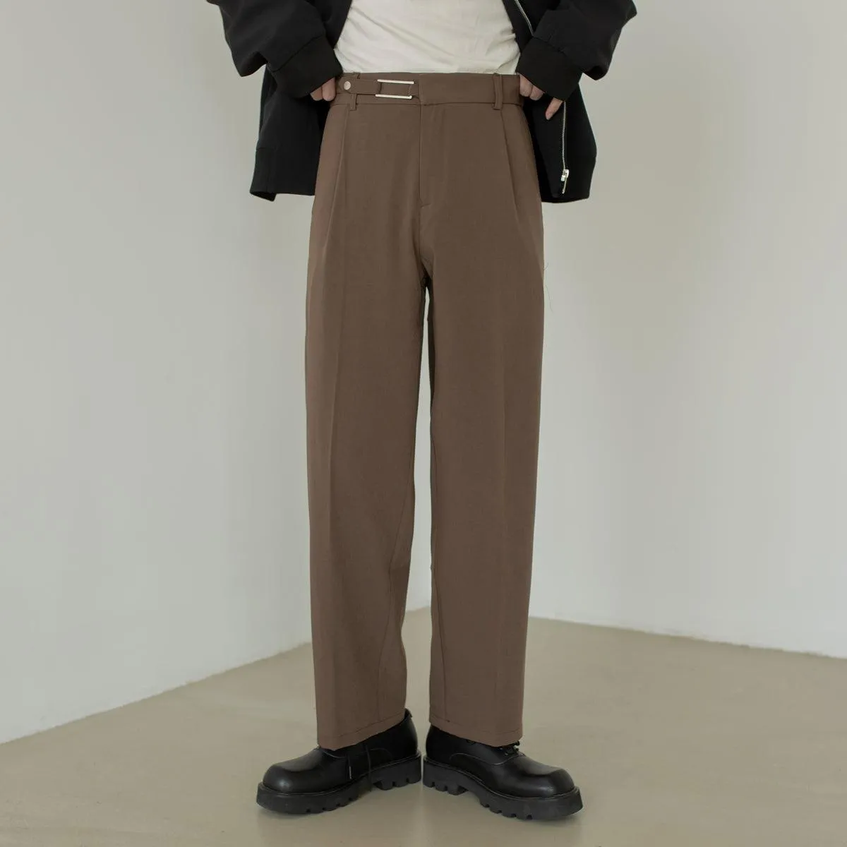 Zhou Cloth Belt Bootcut Trousers