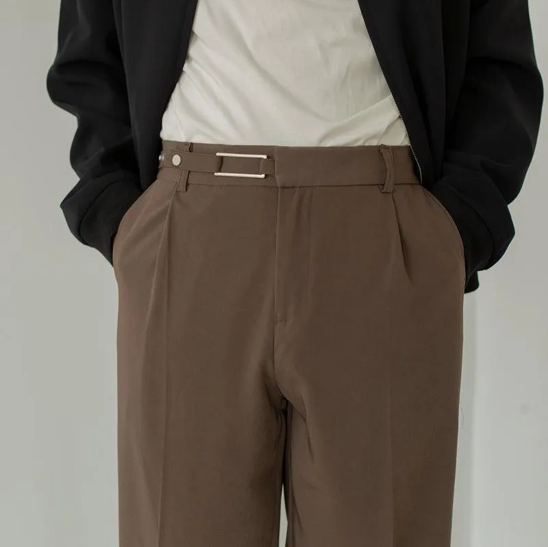 Zhou Cloth Belt Bootcut Trousers